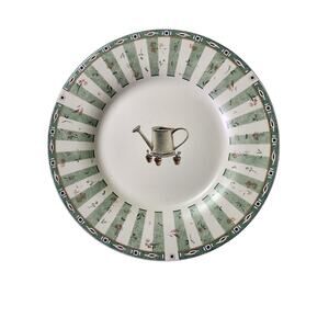 PFALTZGRAFF Naturewood Green Cream Watering Can 8" Salad Plates - Set of 4